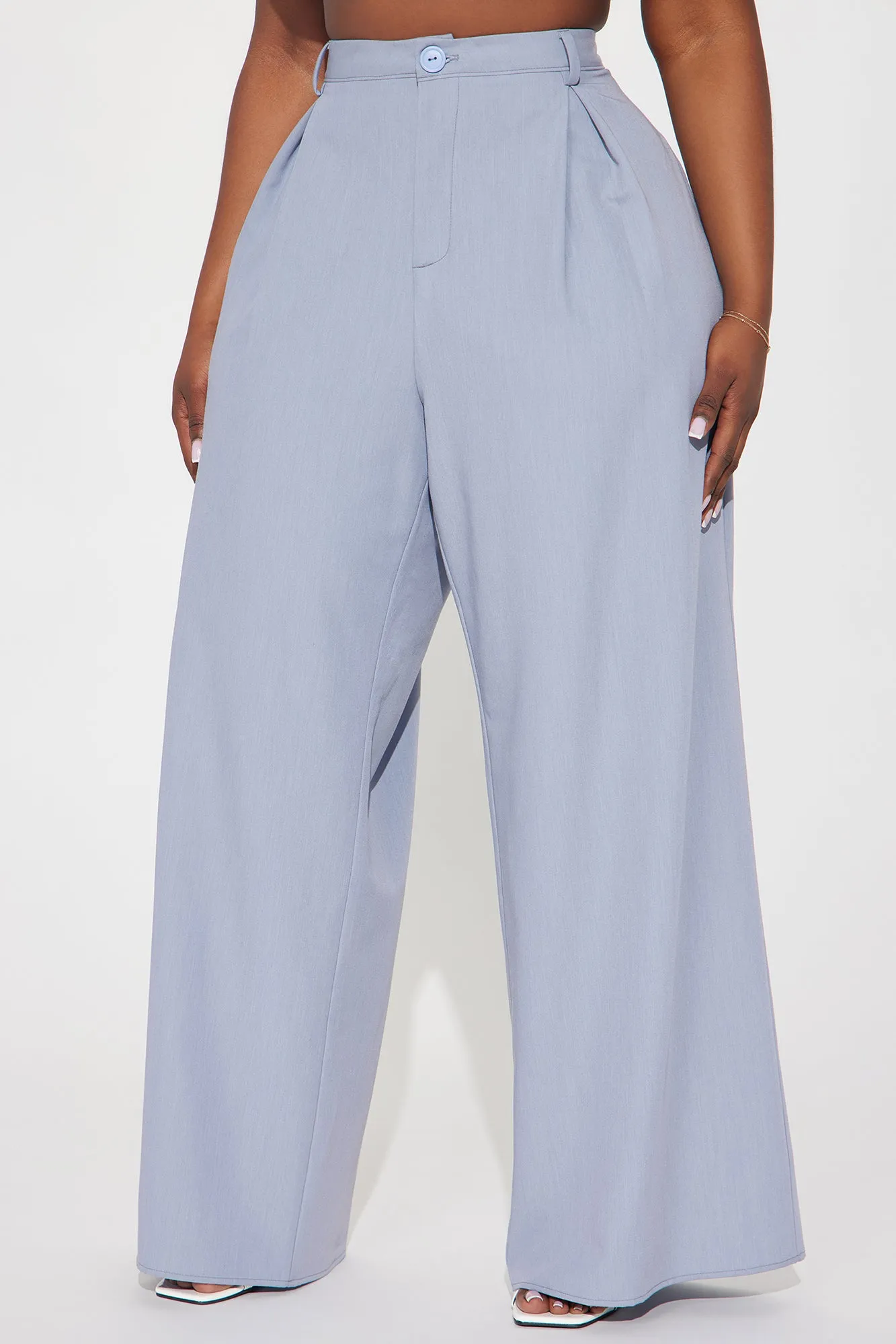 Allison Wide Leg Trouser - Grey