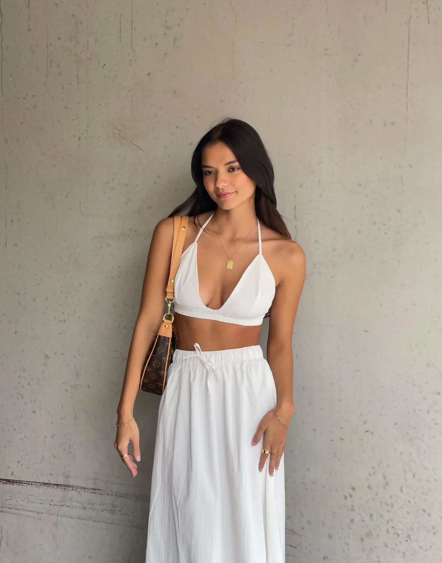 April Crop Top (White)