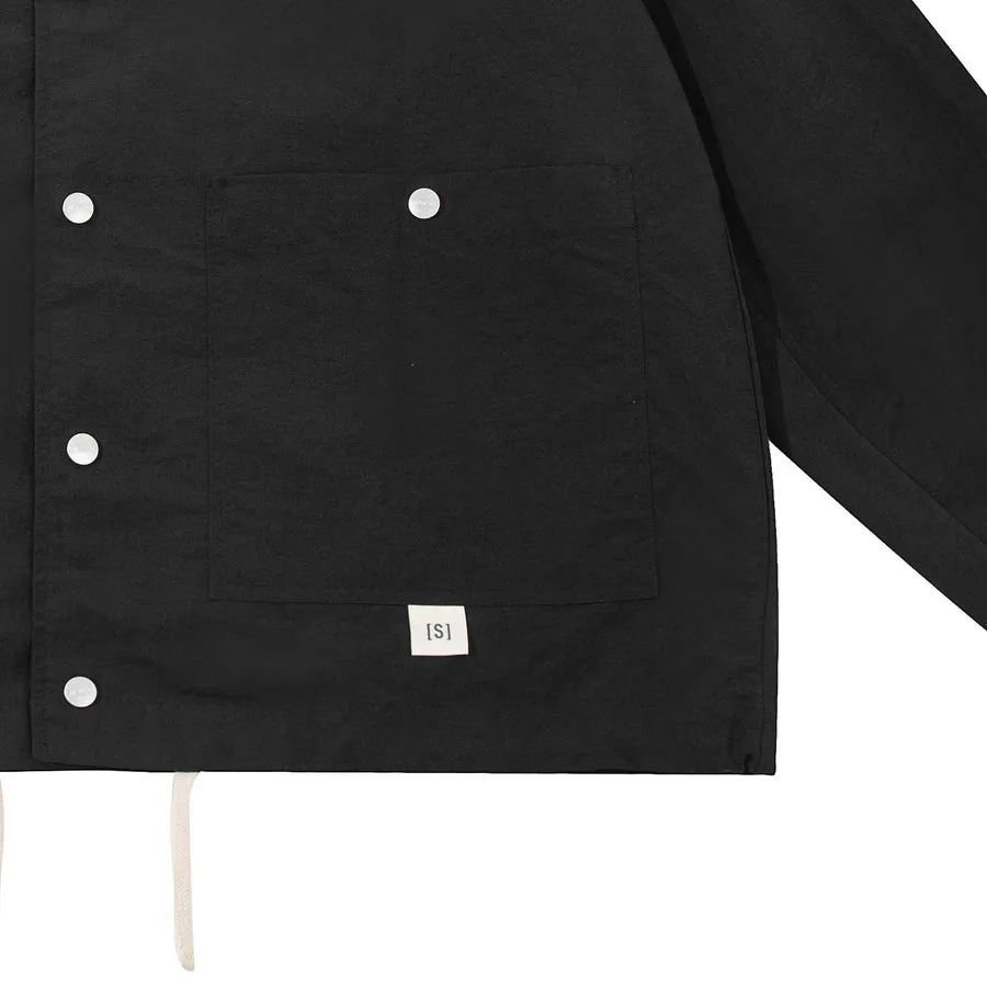 A[S]USL PHONE DOWN COACH JACKET-BLACK