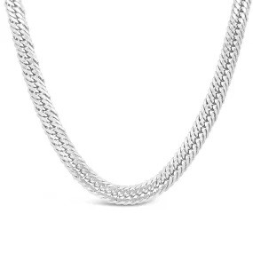 Aura by Martin Binder Platinum 5.85mm 12 Cut Link Chain Necklace