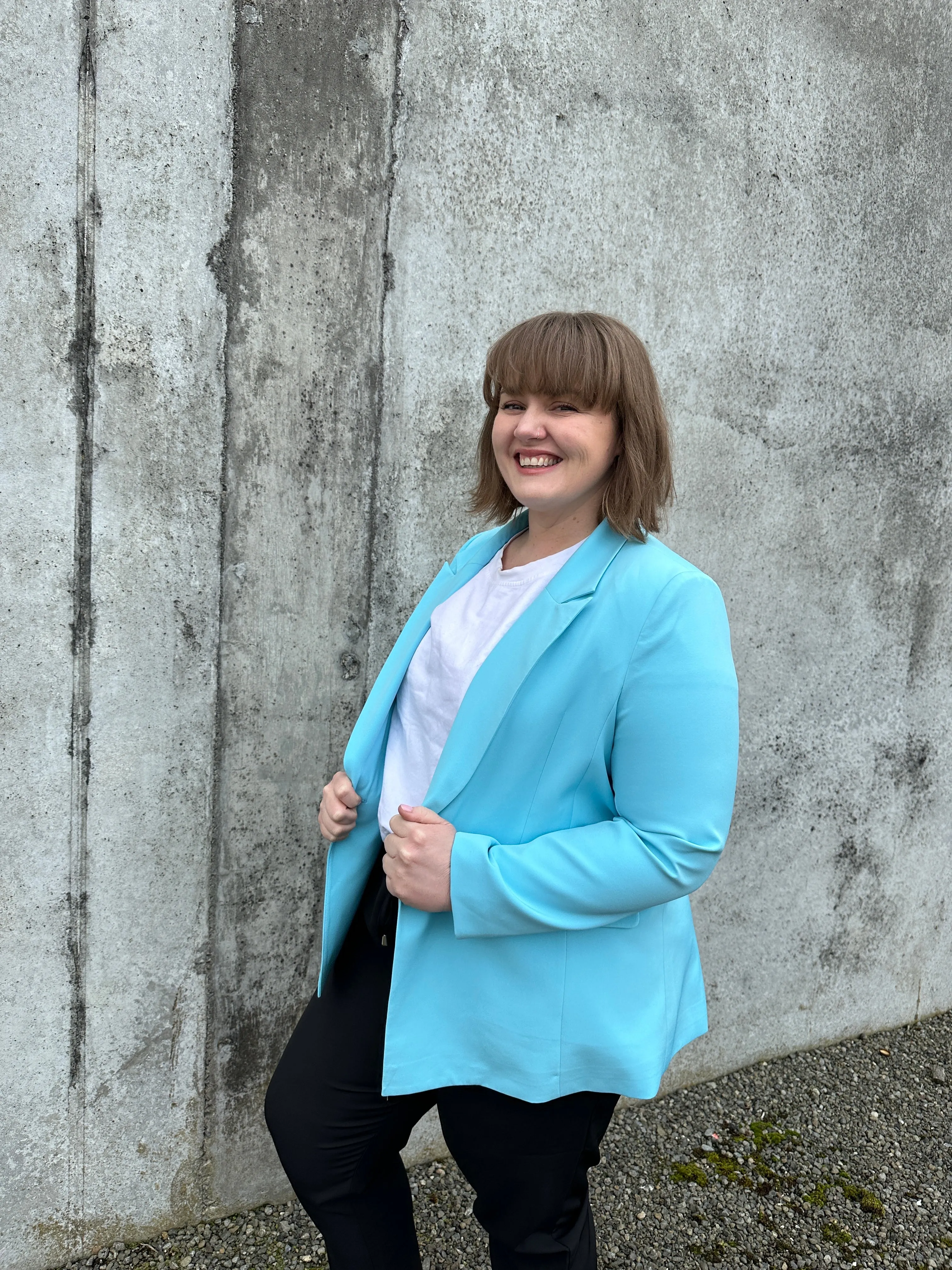 Betty Relaxed Blazer - Powder Blue