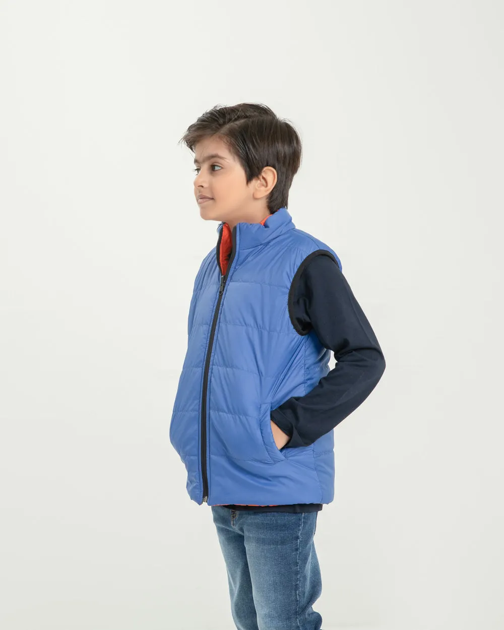 Boy's S/L Revesible Puffer Jacket