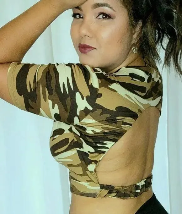 Camouflage Women's Crop-top short Sleeves