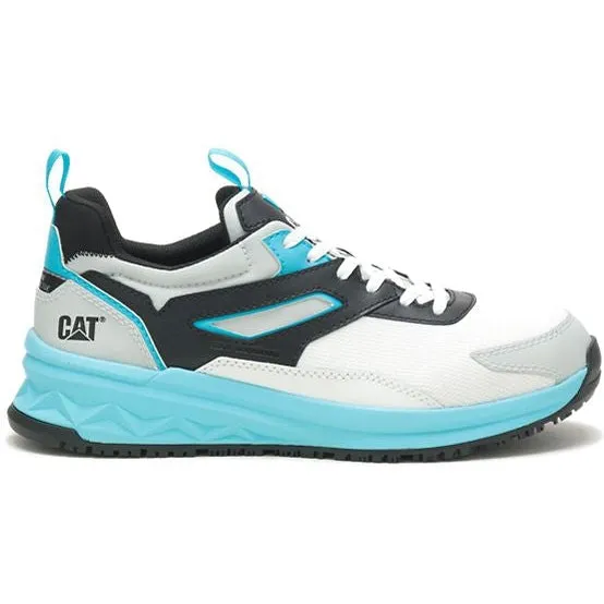 CAT Men's Streamline Runner CCT Slip Resist Work Shoe -White/Blue- P91492