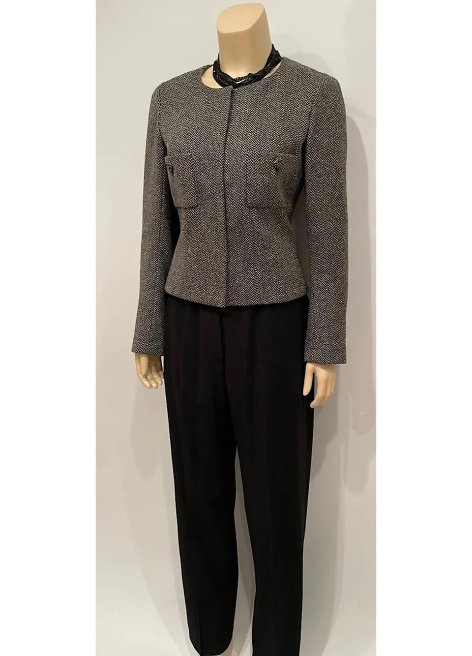 Chanel 99P 1999 Spring Black Pant Trousers FR 40