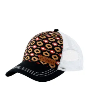 Cinch Womens Trucker Cap Navy Aztec