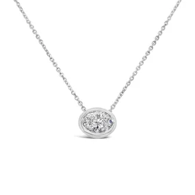 Clara by Martin Binder Oval Diamond Solitaire Necklace (1.02 ct. tw.)