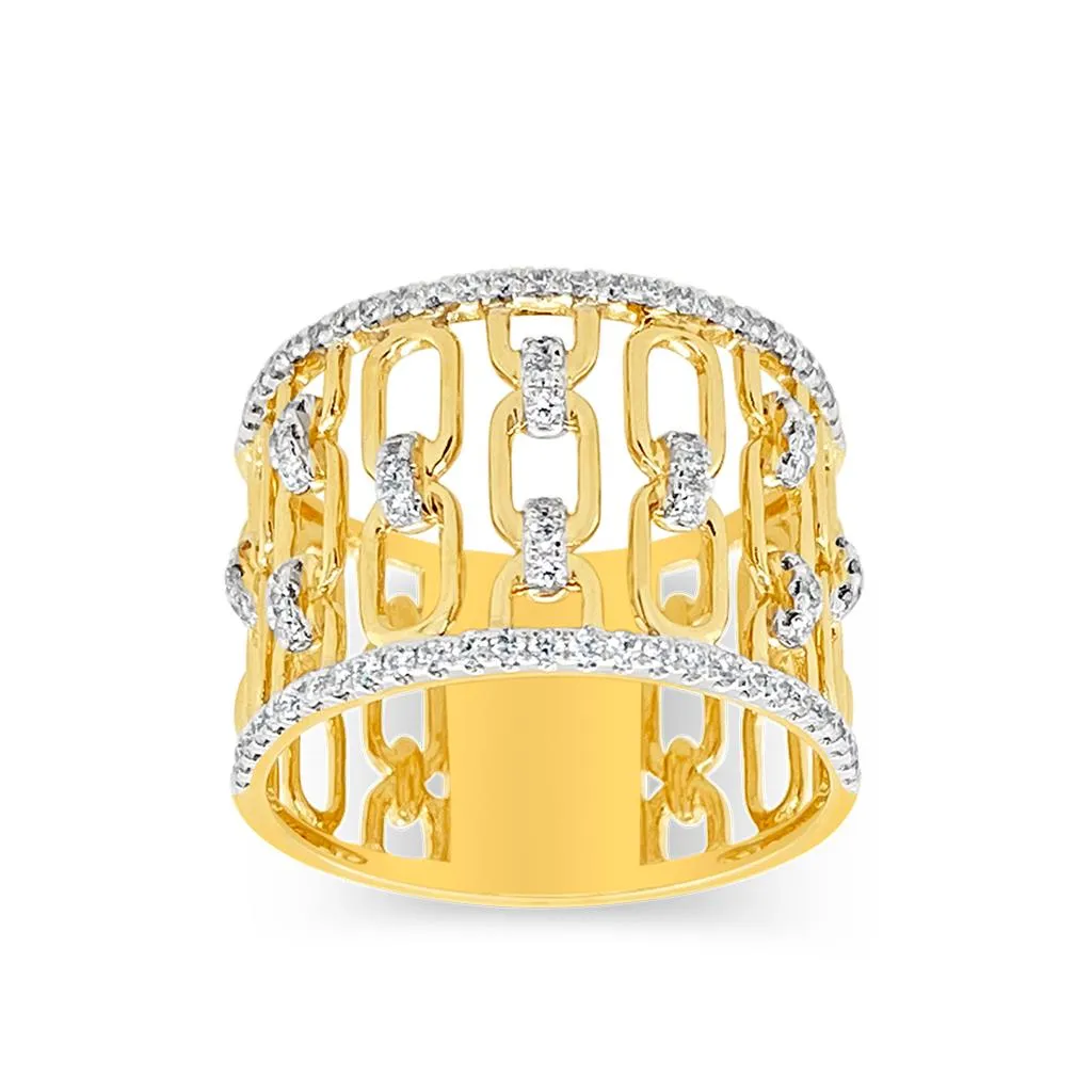 Clara by Martin Binder Wide Diamond Cigar Ring (0.40 ct. tw.)