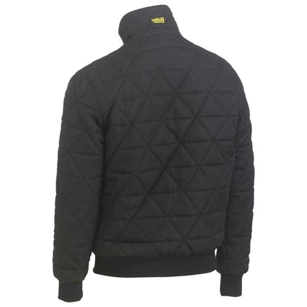 Diamond Quilted Bomber Jacket