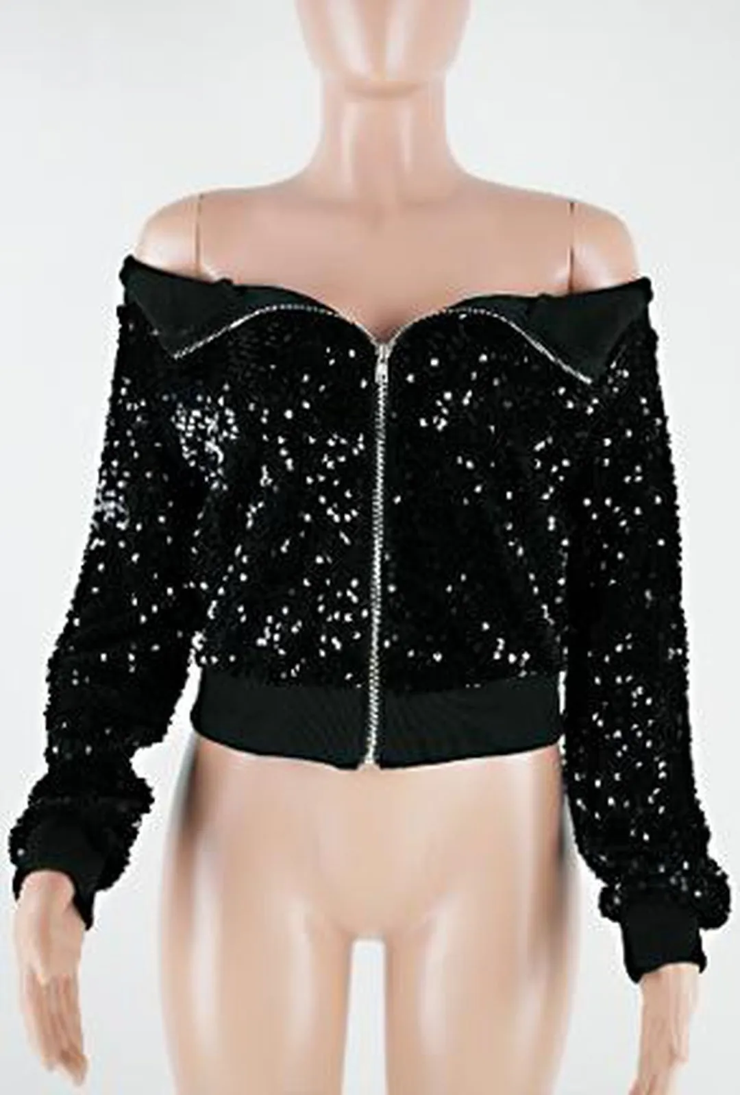 FAITH - SEQUIN BOMBER JACKET