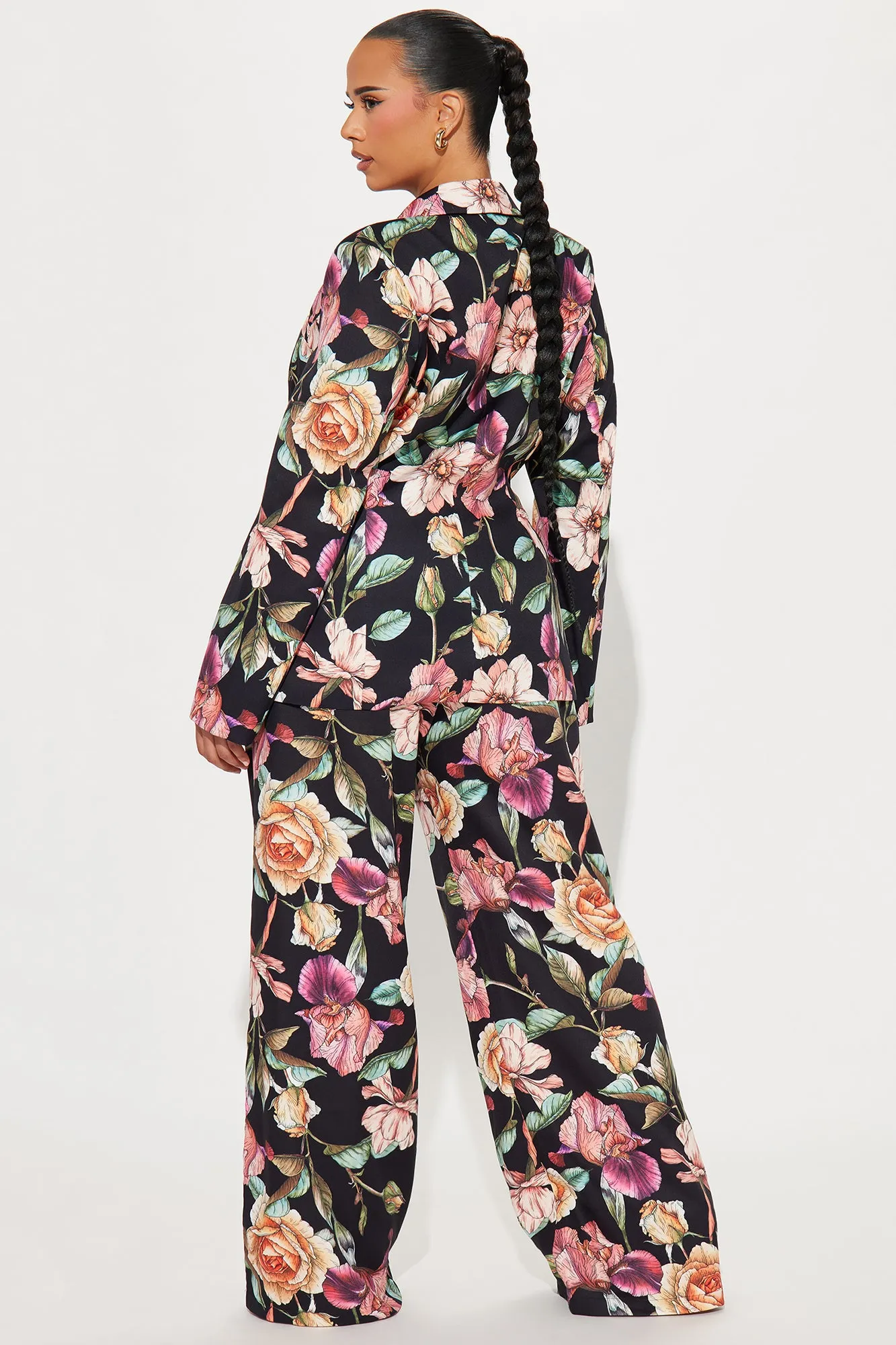 Floral Obsession Pant Set - Black/combo