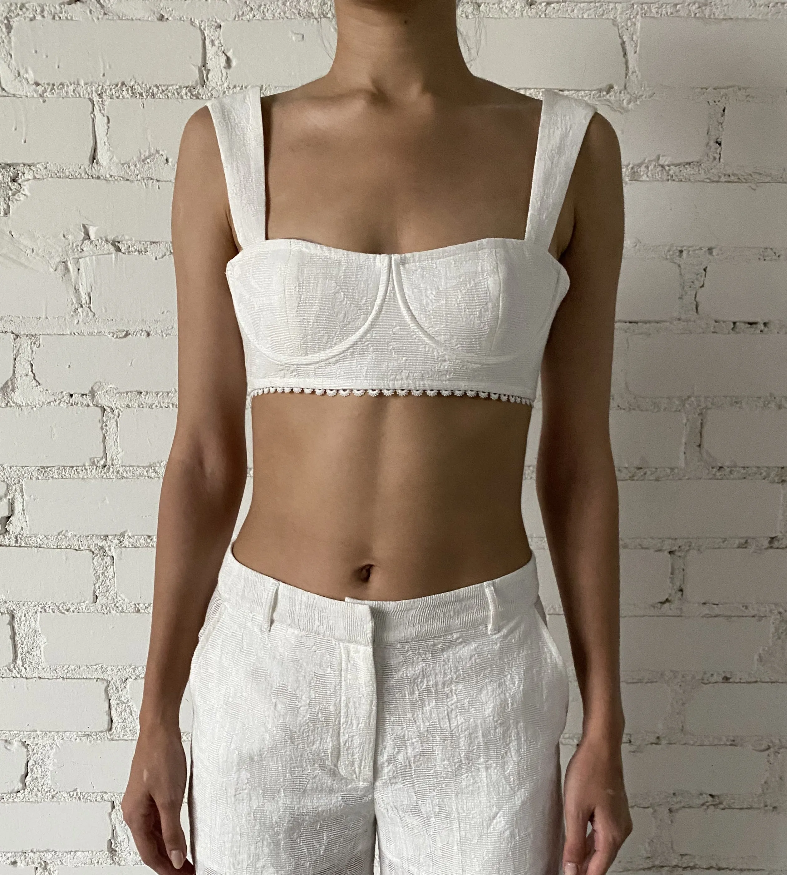 Hemant and Nandita - Ilara Bandeau - White