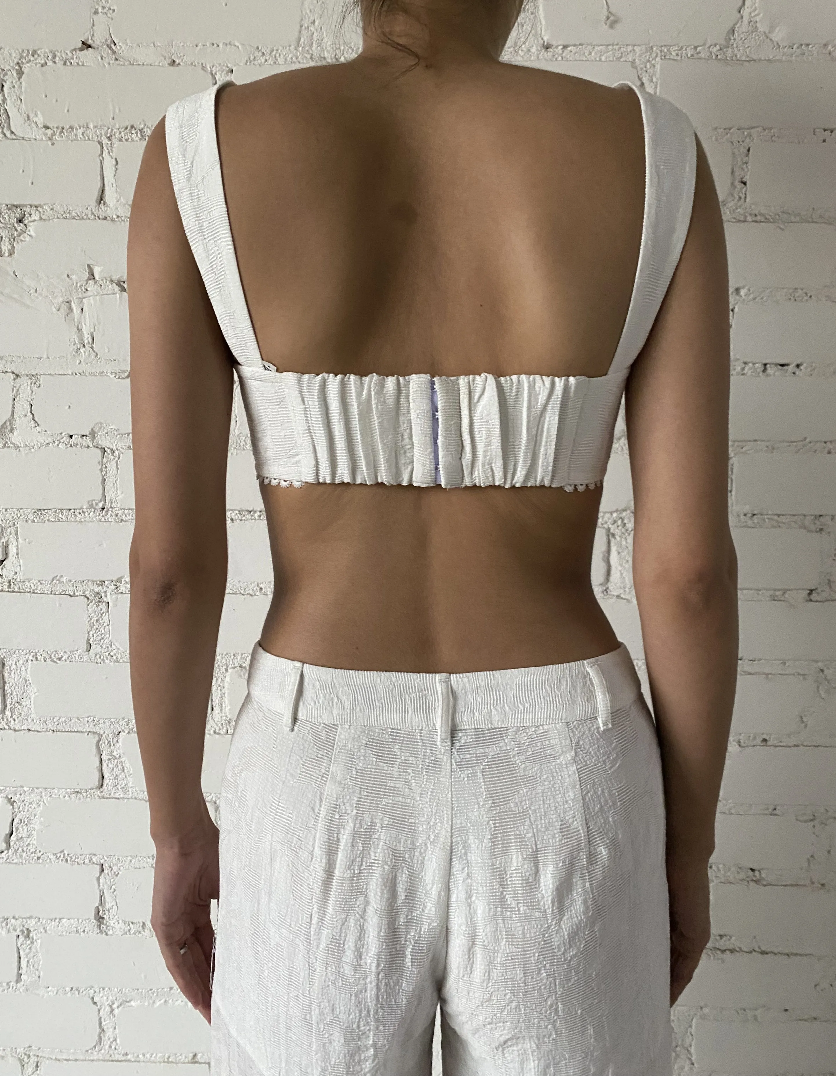 Hemant and Nandita - Ilara Bandeau - White