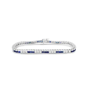 Irisa by Martin Binder Blue Sapphire & Diamond Tennis Bracelet