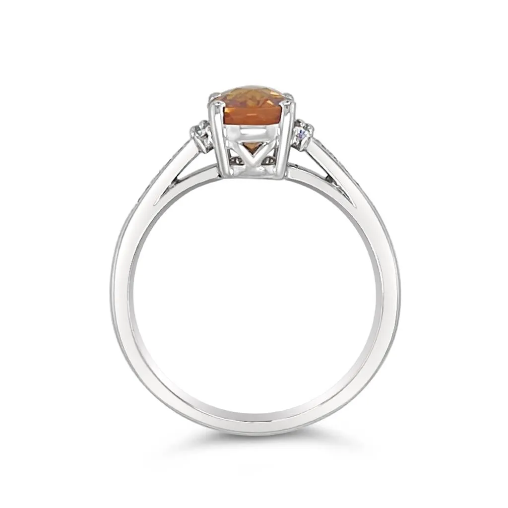 Irisa by Martin Binder Oval Citrine & Diamond Ring