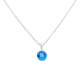 Irisa by Martin Binder Swiss Blue Topaz Solitaire Gemstone Necklace