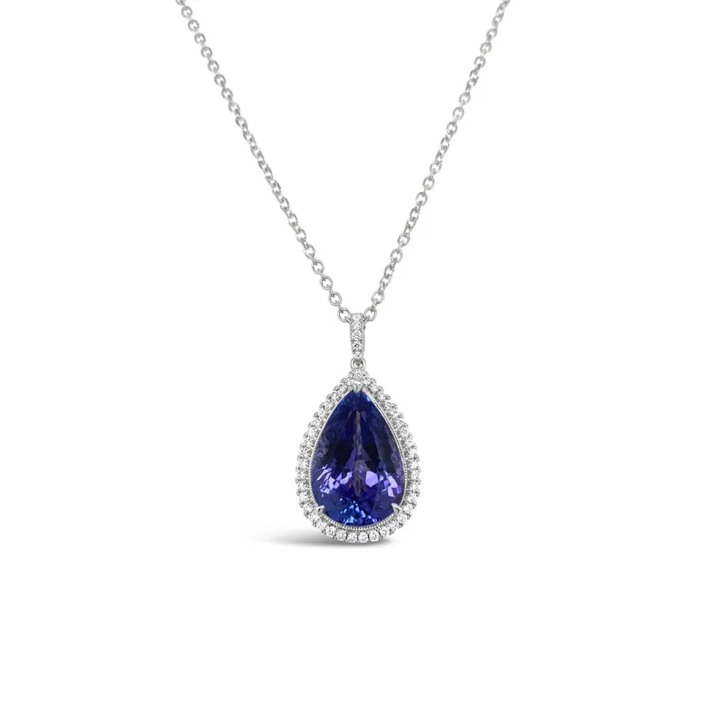 Irisa by Martin Binder Tanzanite & Diamond Pendant Necklace