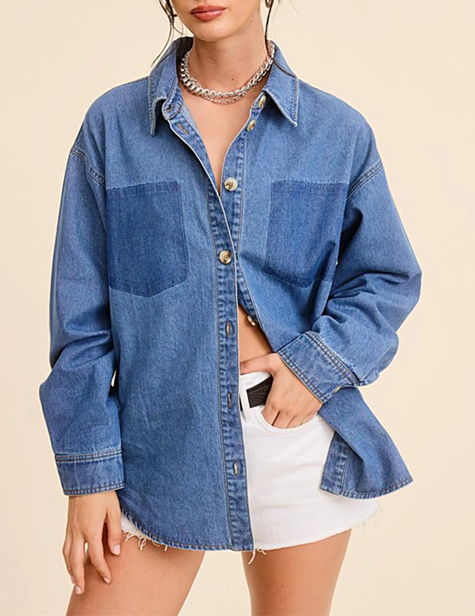 Ivonne Denim Button Up Shirt