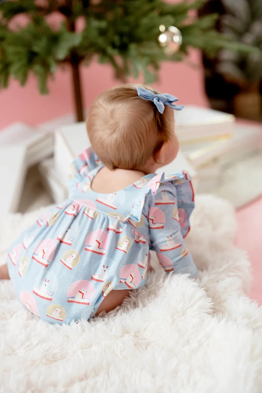 Leah Romper in Snow Globe