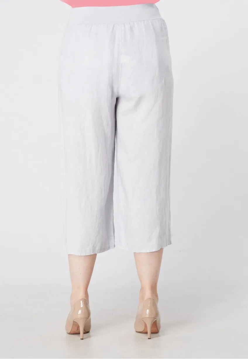 Luca Vanucci pant 1530, button-detail linen-blend