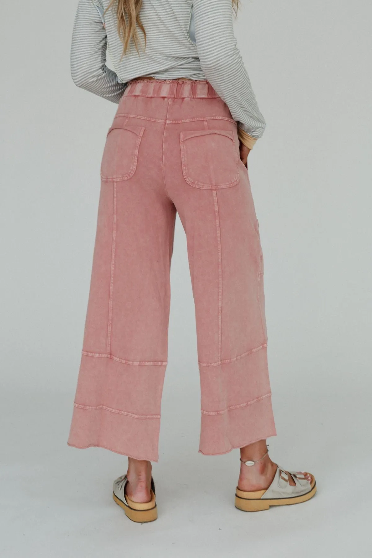 Lucky One Wide Leg Pant - Mauve