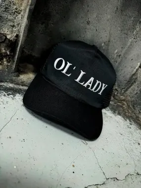 OL' LADY CURVED BILL BLACK HAT