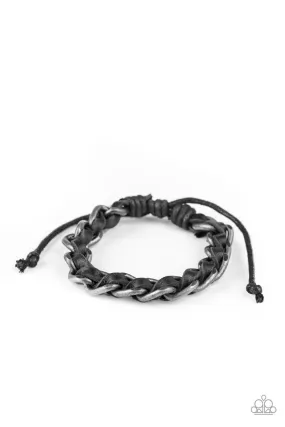 Paparazzi Grease Monkey - Black Urban Bracelet