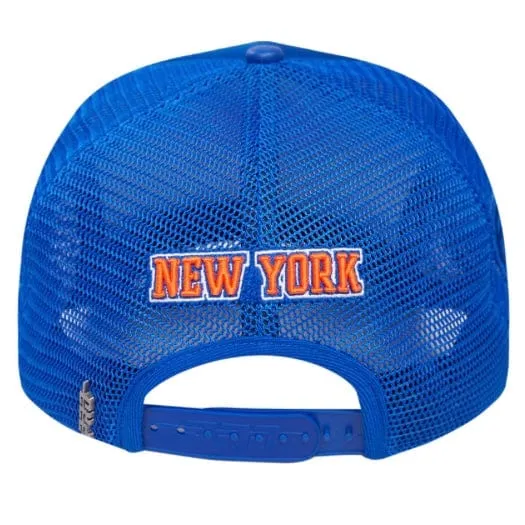 Pro Standard NY Knicks 2 Tone Wordmark Foam Front Trucker (Royal Blue)