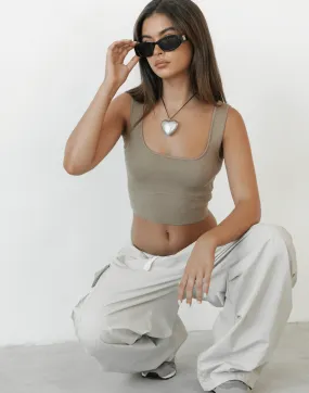 Quinten Crop Top (Beige)