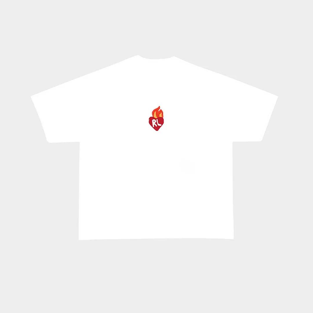 Red Letters Cash You Can Burn Tee - White