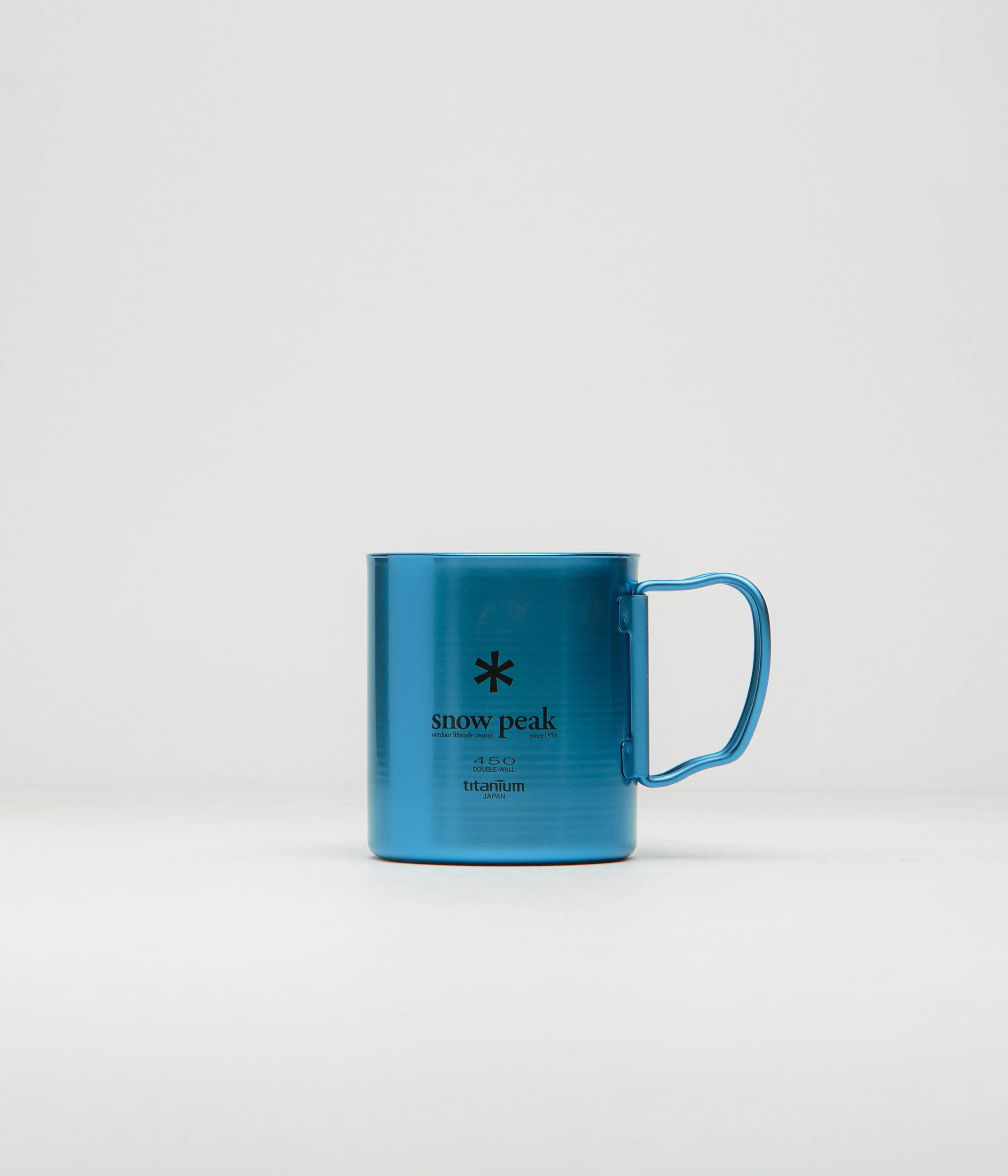 Snow Peak Titanium Double Wall 450ml Mug - Anodized Blue