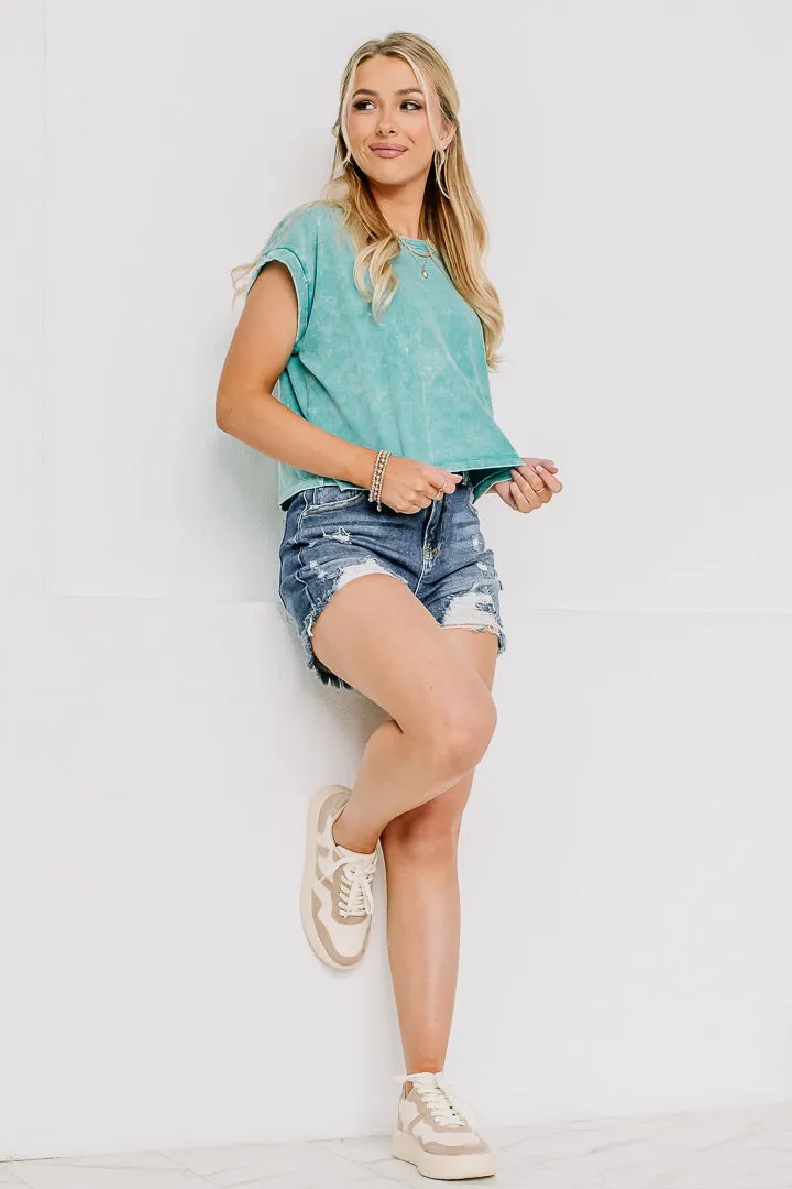 Sunny Days Crop Top | Blue Lagoon