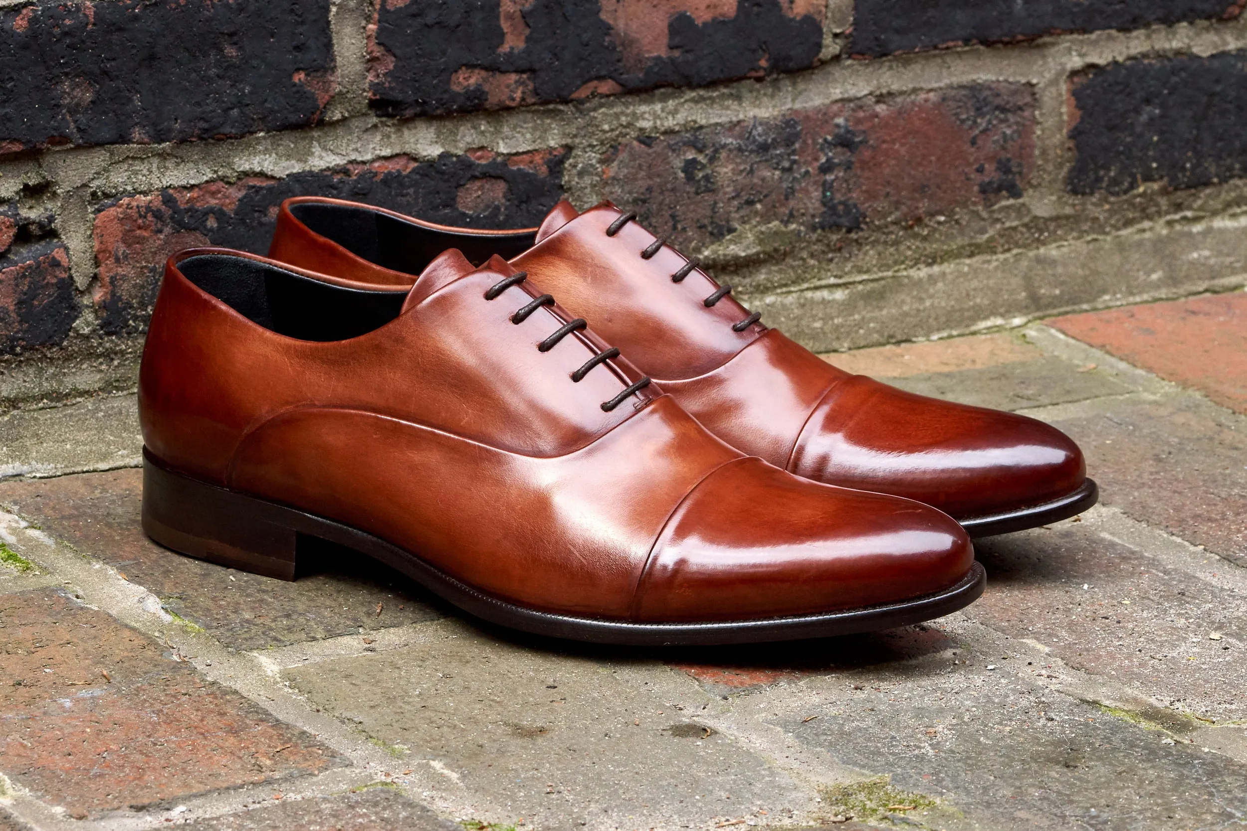 The Cagney Cap-Toe Oxford - Havana Brown