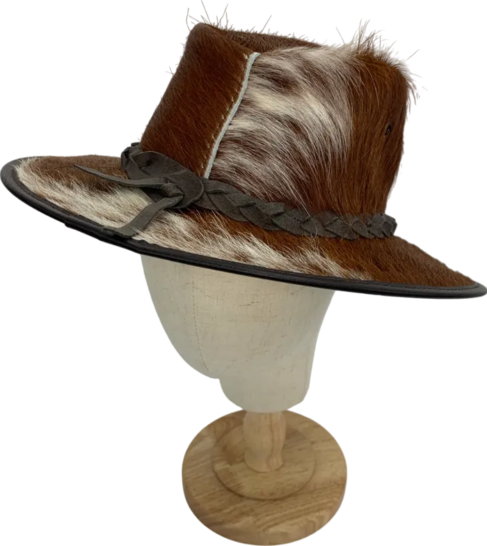 Urban Trail Brown Leather Cowboy Hat UK M