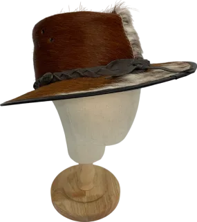 Urban Trail Brown Leather Cowboy Hat UK M