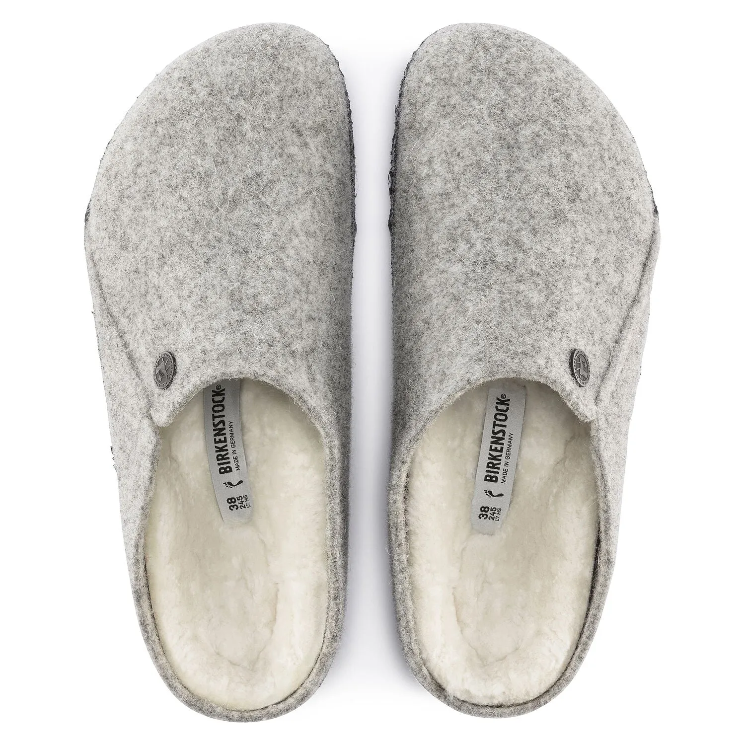 Zermatt Women - Light Grey Wool Felt Shearling